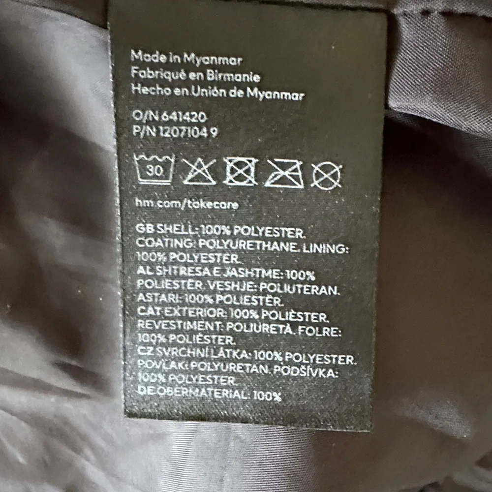 H&M Black Faux Leather Biker Jacket with Silver Hardware - Picture 5 of 8